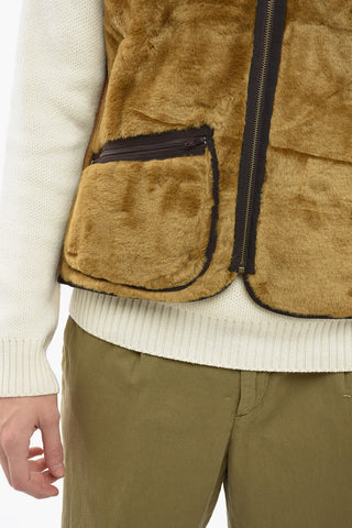 Front Zipped Reversible Eco-fur Vest