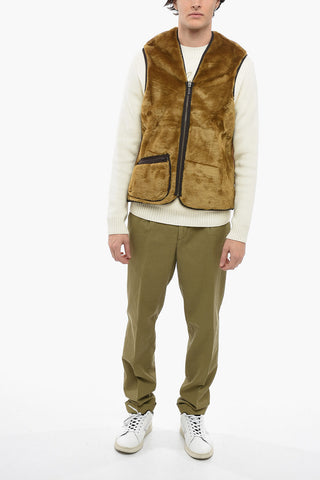 Front Zipped Reversible Eco-fur Vest