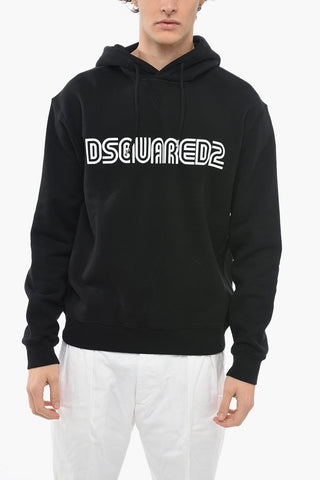 Hoodie Sweatshirt with Contrasting Logo Print