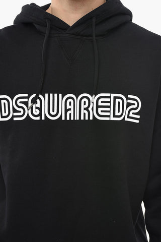 Hoodie Sweatshirt with Contrasting Logo Print