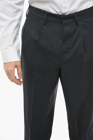Cuffed Hem Virgin Wool Pants