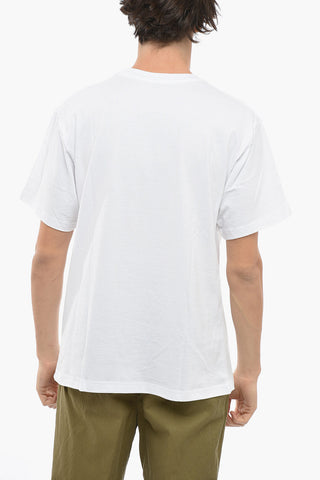 Crew Neck KNOWTEC Cotton T-Shirt with Frontal Print