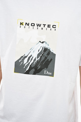 Crew Neck KNOWTEC Cotton T-Shirt with Frontal Print