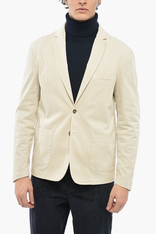 Unlined Flax Blazer with Patch Pockets