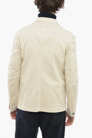 Unlined Flax Blazer with Patch Pockets