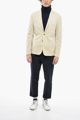 Unlined Flax Blazer with Patch Pockets