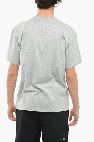 Lettering Printed Cotton Crew-Neck T-shirt
