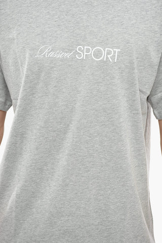 Lettering Printed Cotton Crew-Neck T-shirt