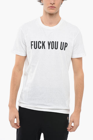T-shirt Girocollo in Cotone con Stampa