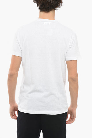 T-shirt Girocollo in Cotone con Stampa