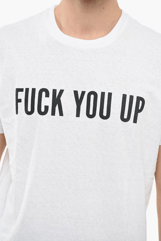 T-shirt Girocollo in Cotone con Stampa