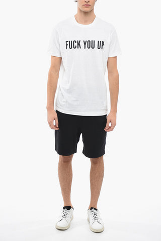 T-shirt Girocollo in Cotone con Stampa