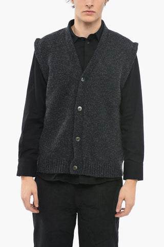 V-neck Sleeveles Wool STEVEN Cardigan
