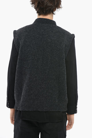 V-neck Sleeveles Wool STEVEN Cardigan