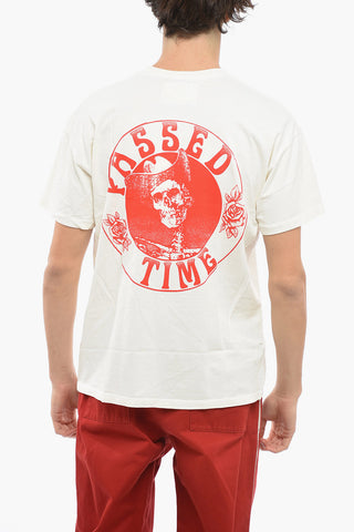 Maxi Printed Back Cotton Crew-Neck T-shirt