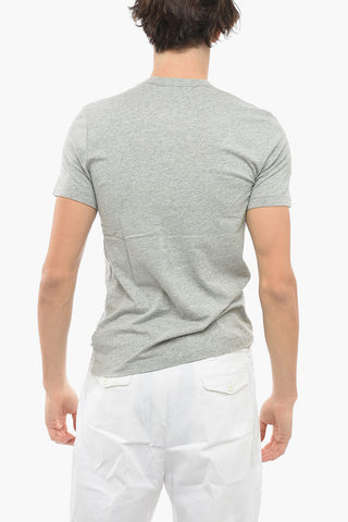 STANDARD Solid Color Crew-neck T-Shirt with Breast Pocket