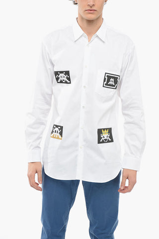 SHIRT Camicia in Popeline di Cotone Stampata con Taschino