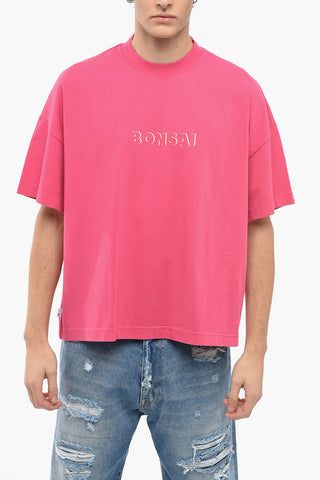 Oversized Cotton Crew-Neck T-shirt with Logo