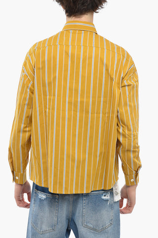 Camicia A Maniche Lunghe Con Logo Ricamato