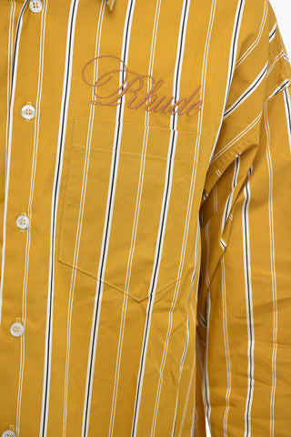 Camicia A Maniche Lunghe Con Logo Ricamato