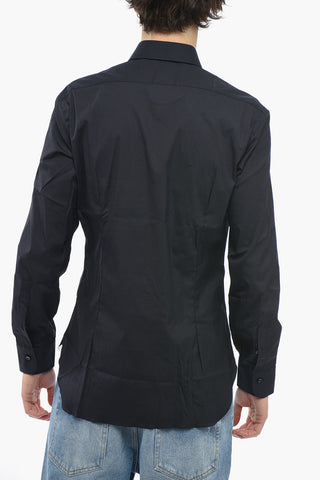 Stretch Cotton Slim Fit Shirt with Standard Collar
