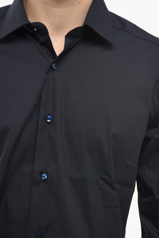 Stretch Cotton Slim Fit Shirt with Standard Collar