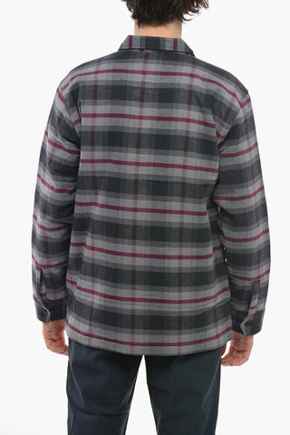 Plaid Motif Padded Overshirt with Double Breast Pocket