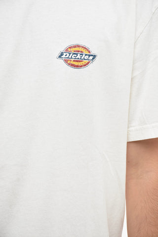 Solid Color Crew-neck T-Shirt with Printed Logo