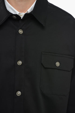 Cotton Overshirt with Buttoned Pockets