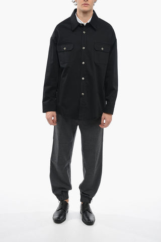 Cotton Overshirt with Buttoned Pockets