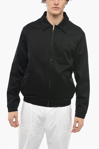 Solid Color Lightweight Jacket with Zip Closure