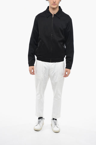 Solid Color Lightweight Jacket with Zip Closure