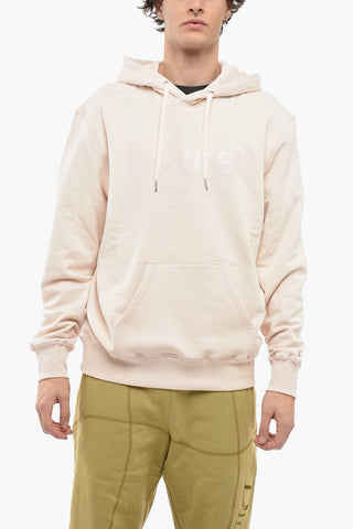 Hoodie Sweatshirt with Ton-sur-ton Logo Print