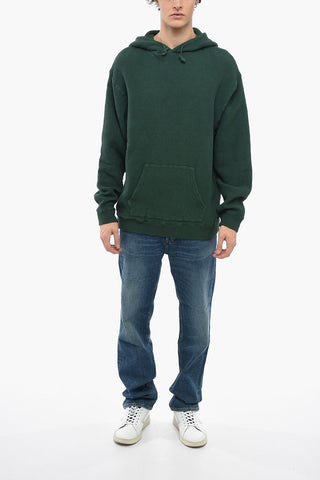 Honeycomb Cotton Sweater with Hood