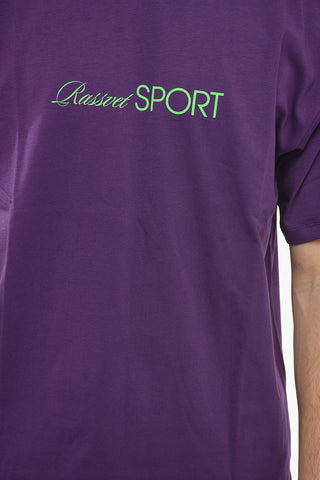 Lettering Printed Cotton Crew-Neck T-shirt