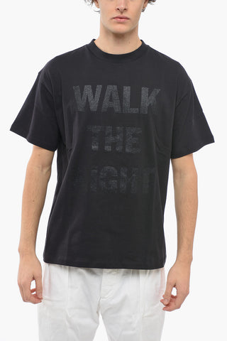 Crew Neck HANGOVER T-Shirt with Glittered Print