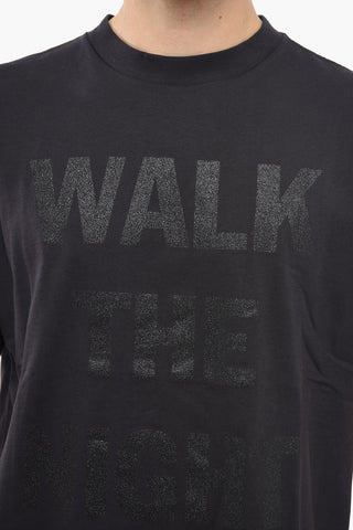 Crew Neck HANGOVER T-Shirt with Glittered Print