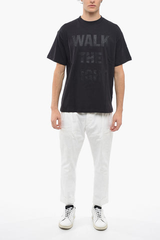 Crew Neck HANGOVER T-Shirt with Glittered Print