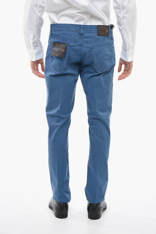 ID Cotton Stretch LAZISE 5 Pockets Pants with Logo-Button