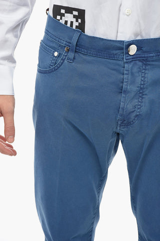 ID Cotton Stretch LAZISE 5 Pockets Pants with Logo-Button