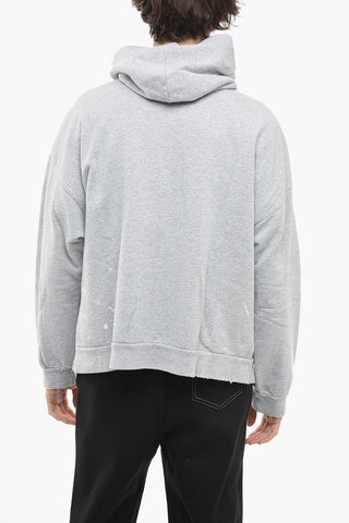 UNISEX Distressed Hoodie Sweatshirt with Vintage Effect