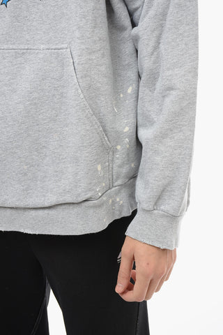 UNISEX Distressed Hoodie Sweatshirt with Vintage Effect