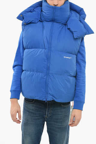 SEASONAL Sleeveless Down Jacket with Removable Hood