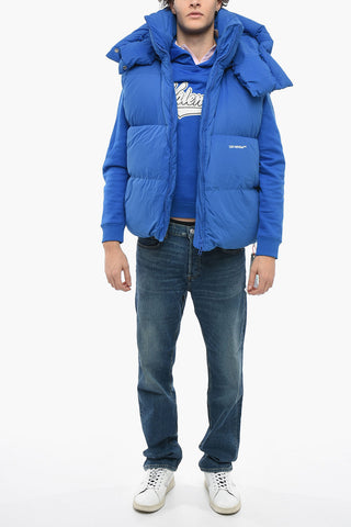 SEASONAL Sleeveless Down Jacket with Removable Hood