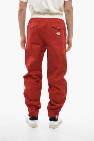 Cotton Drill Military Trousers with Buckles