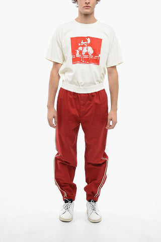 Cotton Drill Military Trousers with Buckles