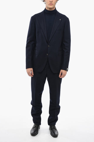 Slim Fit Virgin Wool Suit with Notch Lapel