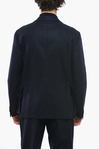 Slim Fit Virgin Wool Suit with Notch Lapel