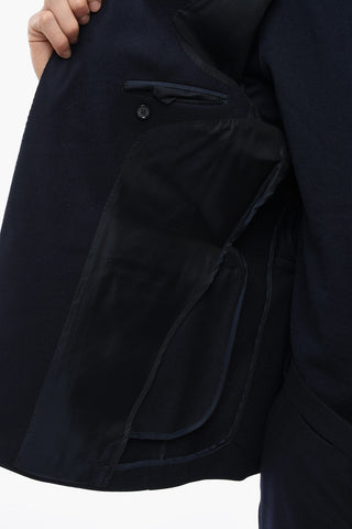 Slim Fit Virgin Wool Suit with Notch Lapel