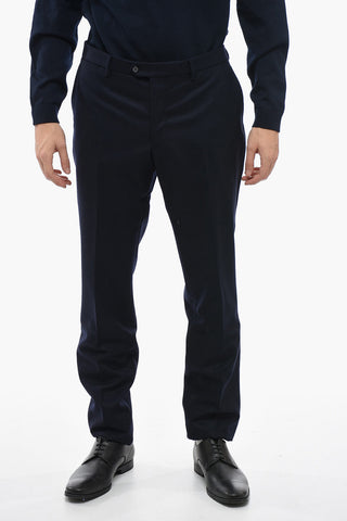 Slim Fit Virgin Wool Suit with Notch Lapel